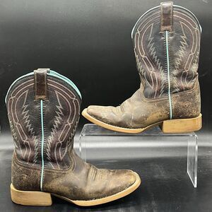 Ariat Kids Brown and Blue Western Boots